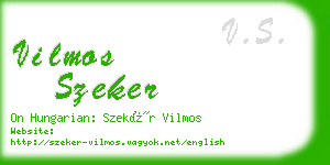 vilmos szeker business card